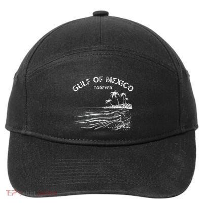 Gulf Of Usa America Funny Gulf Of Mexico Flag Map 4th July 7-Panel Snapback Hat