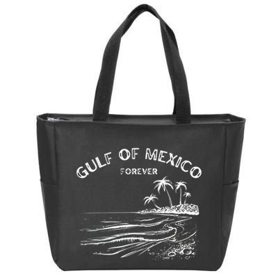 Gulf Of Usa America Funny Gulf Of Mexico Flag Map 4th July Zip Tote Bag