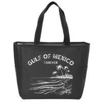 Gulf Of Usa America Funny Gulf Of Mexico Flag Map 4th July Zip Tote Bag