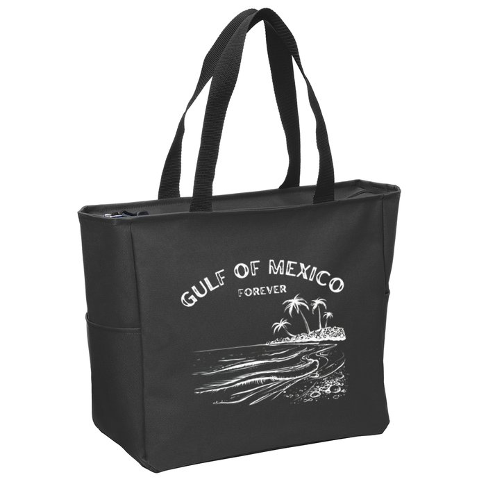 Gulf Of Usa America Funny Gulf Of Mexico Flag Map 4th July Zip Tote Bag