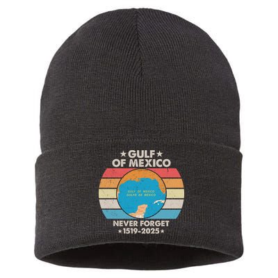 Gulf Of Usa America Never Forget Gulf Of Mexico 1519 2025 Sustainable Knit Beanie