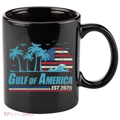 Gulf Of Usa America Est 2025 Retro Vintage Beach 11oz C Handle Ceramic Mug