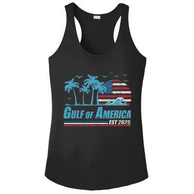 Gulf Of Usa America Est 2025 Retro Vintage Beach Ladies PosiCharge Competitor Racerback Tank