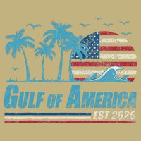 Gulf Of Usa America Est 2025 Retro Vintage Beach Button