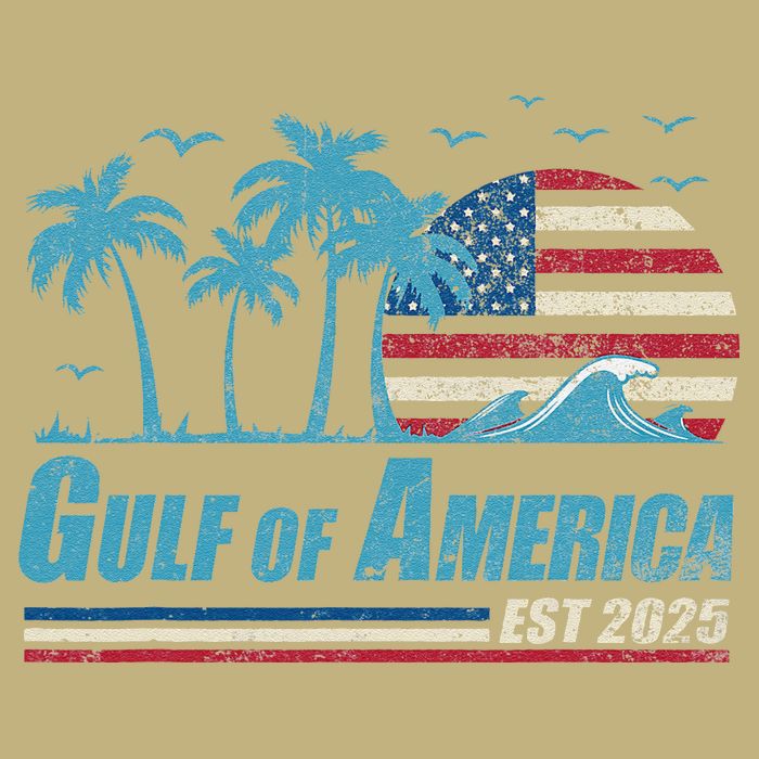 Gulf Of Usa America Est 2025 Retro Vintage Beach Button