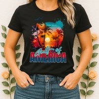 Gulf of US America Est 2025 Retro Vintage Womens T-Shirt