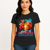 Gulf of US America Est 2025 Retro Vintage Womens T-Shirt