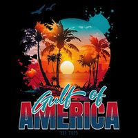 Gulf of US America Est 2025 Retro Vintage Womens T-Shirt