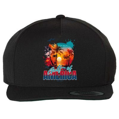 Gulf of US America Est 2025 Retro Vintage Wool Snapback Cap
