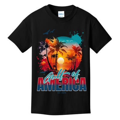 Gulf of US America Est 2025 Retro Vintage Kids T-Shirt