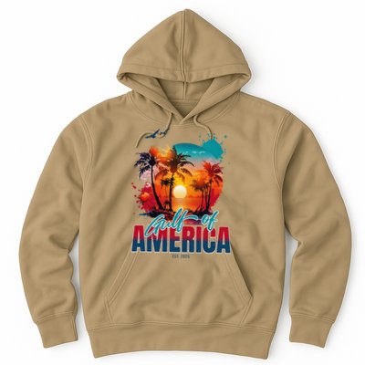Gulf of US America Est 2025 Retro Vintage Hoodie