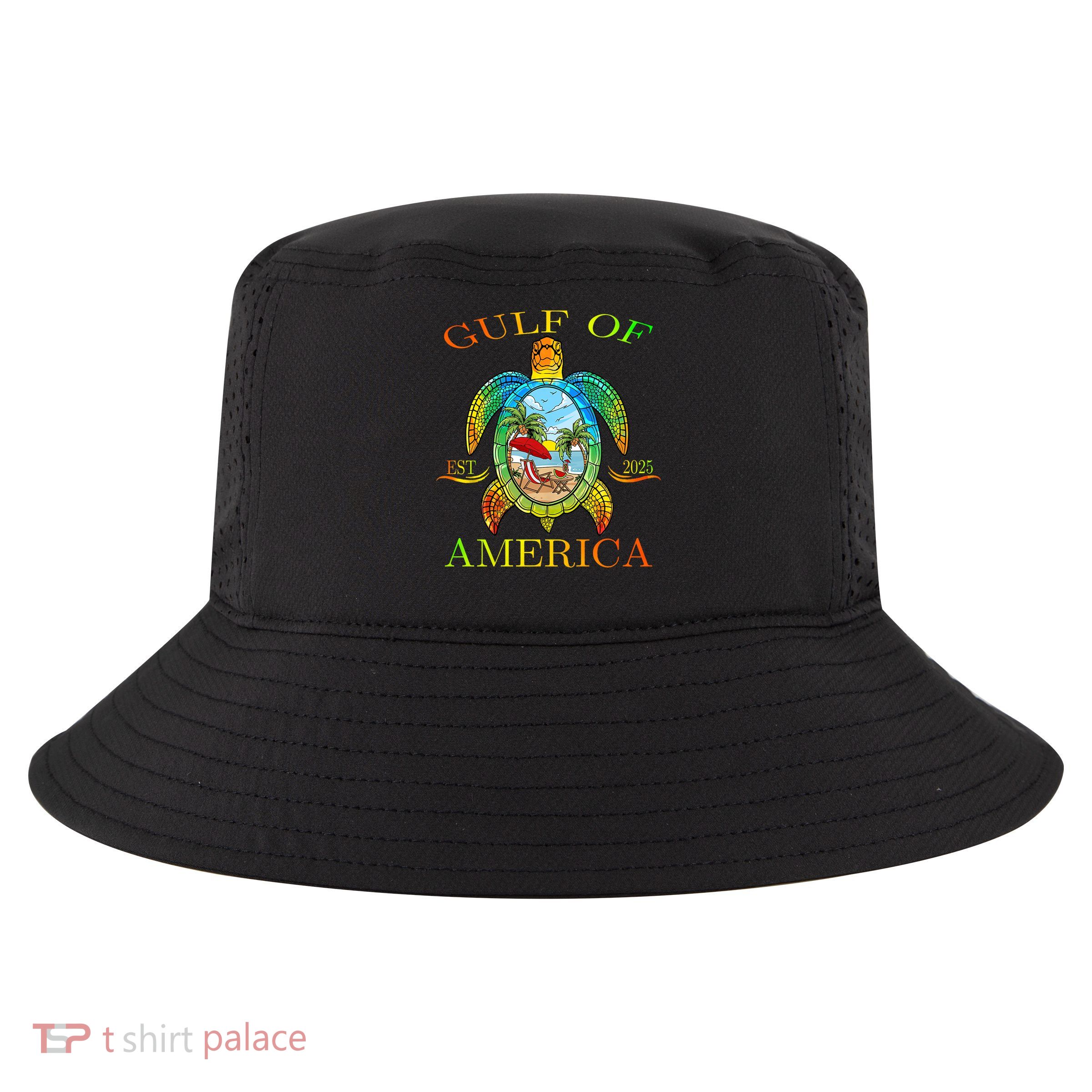 Gulf Of Us America Est 2025 Funny Turtle Cool Comfort Performance Bucket Hat