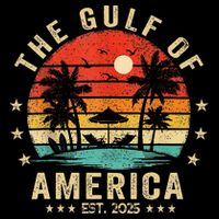Gulf Of Us America Est 2025 Retro Vintage Beach Bucket Hat