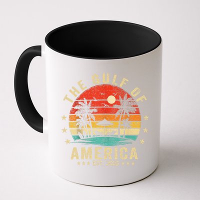 Gulf Of Us America Est 2025 Retro Vintage Beach Mug