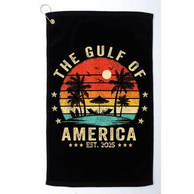 Gulf Of Us America Est 2025 Retro Vintage Beach Golf Towel