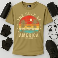 Gulf Of Us America Est 2025 Retro Vintage Beach Cooling Performance Crew T-Shirt