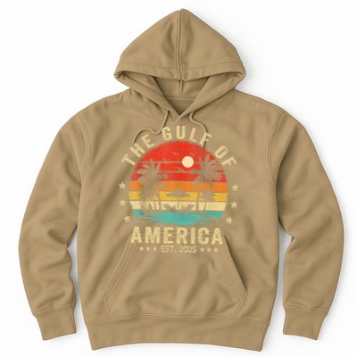 Gulf Of Us America Est 2025 Retro Vintage Beach Hoodie