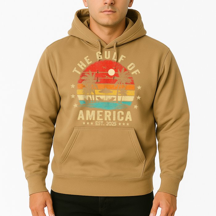 Gulf Of Us America Est 2025 Retro Vintage Beach Hoodie