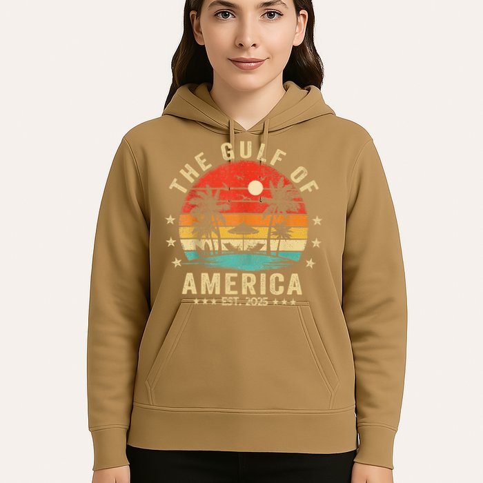 Gulf Of Us America Est 2025 Retro Vintage Beach Hoodie