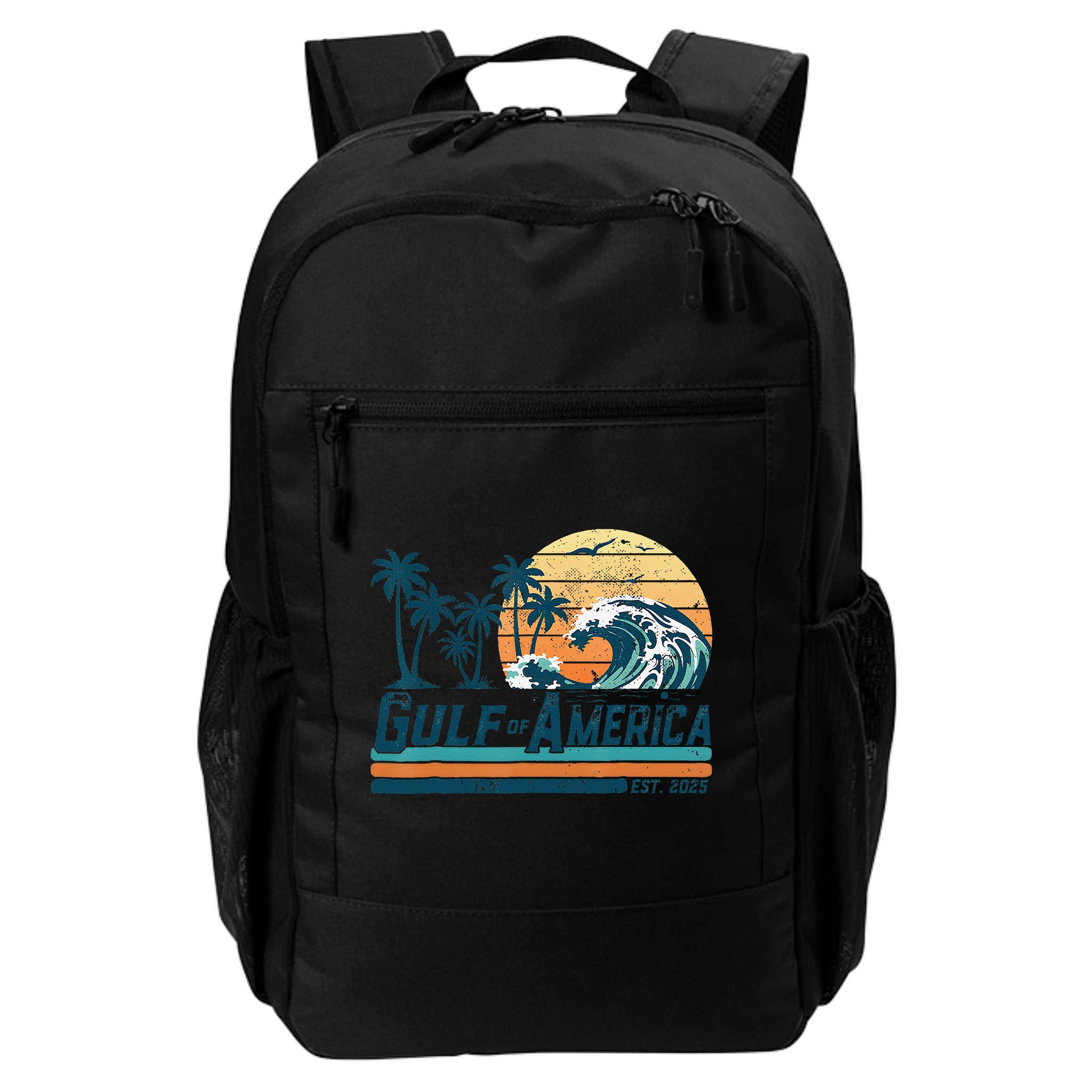 Gulf Of US America Est 2025 Retro Vintage Beach Backpack