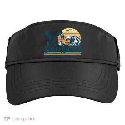 Gulf Of US America Est 2025 Retro Vintage Beach Adult Drive Performance Visor