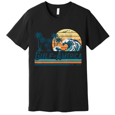 Gulf Of US America Est 2025 Retro Vintage Beach Premium T-Shirt