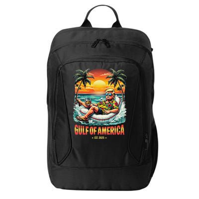 Gulf Of US America Est 2025 Retro Vintage Beach City Backpack