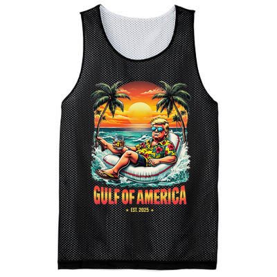 Gulf Of US America Est 2025 Retro Vintage Beach Mesh Reversible Basketball Jersey Tank