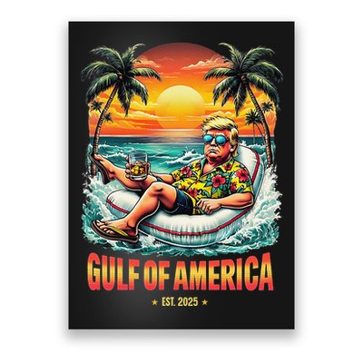 Gulf Of US America Est 2025 Retro Vintage Beach Poster