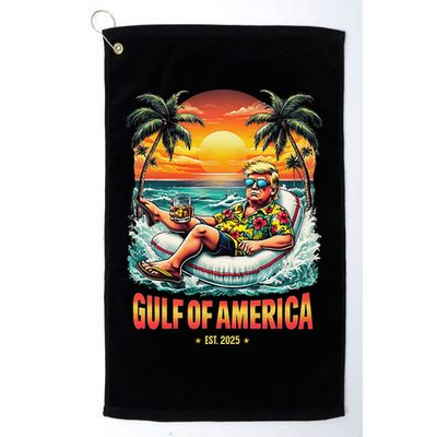 Gulf Of US America Est 2025 Retro Vintage Beach Golf Towel