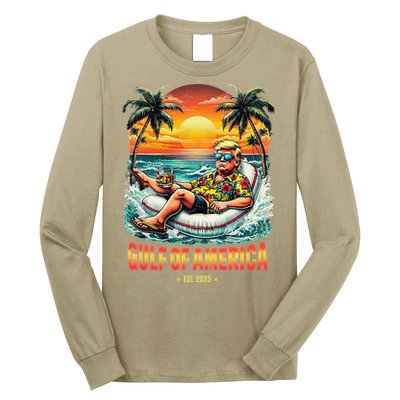 Gulf Of US America Est 2025 Retro Vintage Beach Long Sleeve Shirt