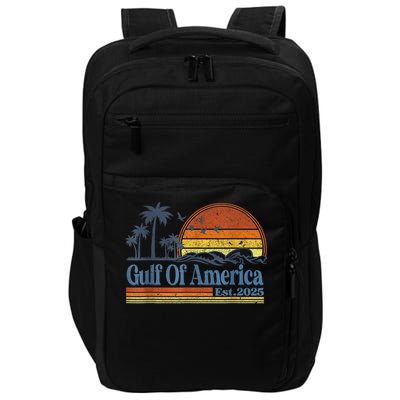 Gulf Of US America Est 2025 Retro Vintage Beach Style Impact Tech Backpack