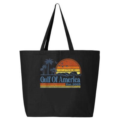 Gulf Of US America Est 2025 Retro Vintage Beach Style 25L Jumbo Tote
