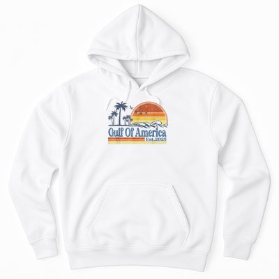 Gulf Of US America Est 2025 Retro Vintage Beach Style Hoodie