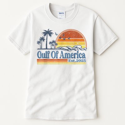 Gulf Of US America Est 2025 Retro Vintage Beach Style Tall T-Shirt