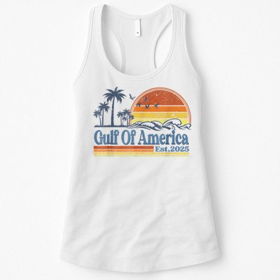Gulf Of US America Est 2025 Retro Vintage Beach Style Womens Tank Top
