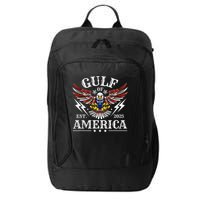 Gulf Of USA America Est 2025 American Flag Eagle 4th Of City Backpack