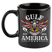 Gulf Of USA America Est 2025 American Flag Eagle 4th Of 11oz C Handle Ceramic Mug