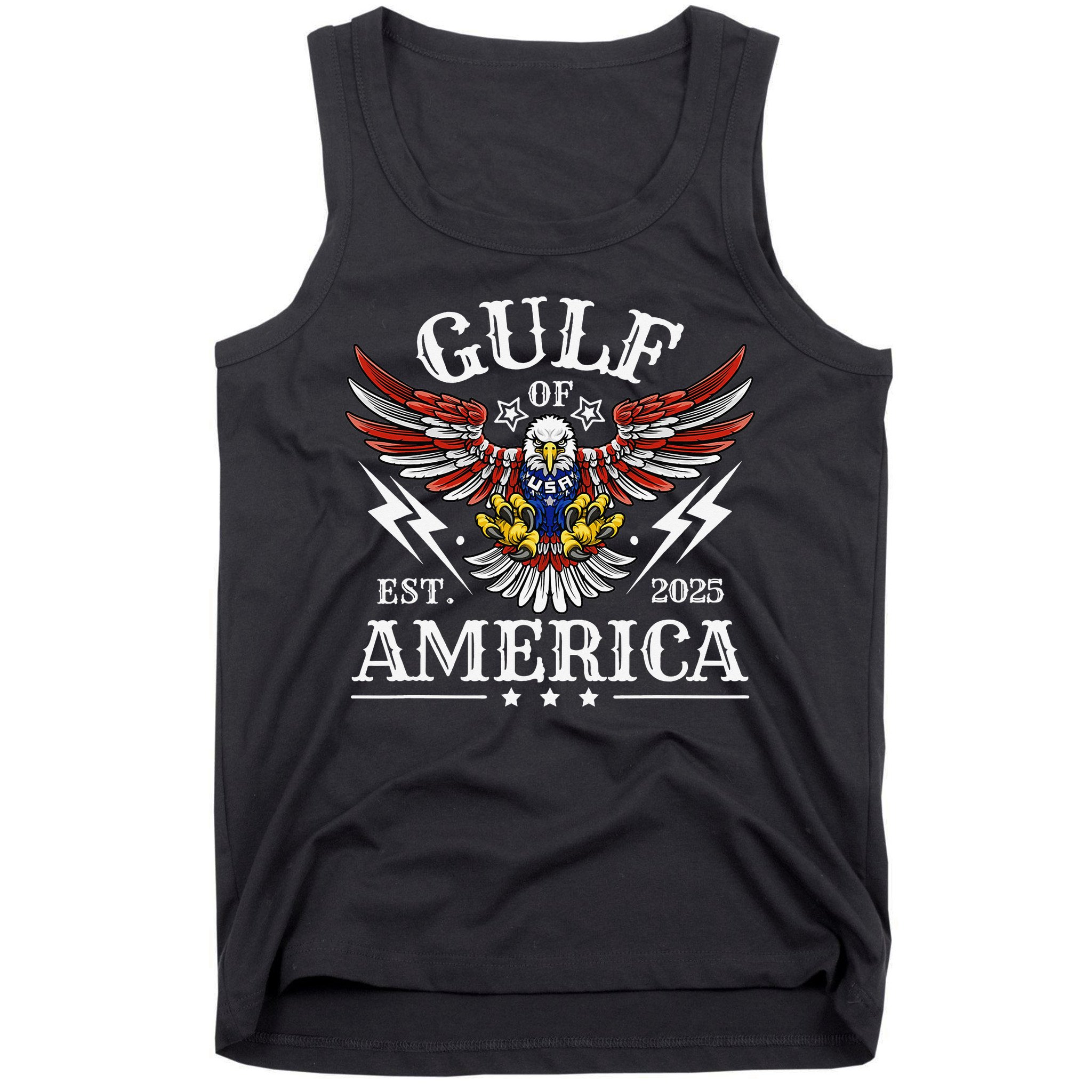 Gulf Of USA America Est 2025 American Flag Eagle 4th Of Tank Top