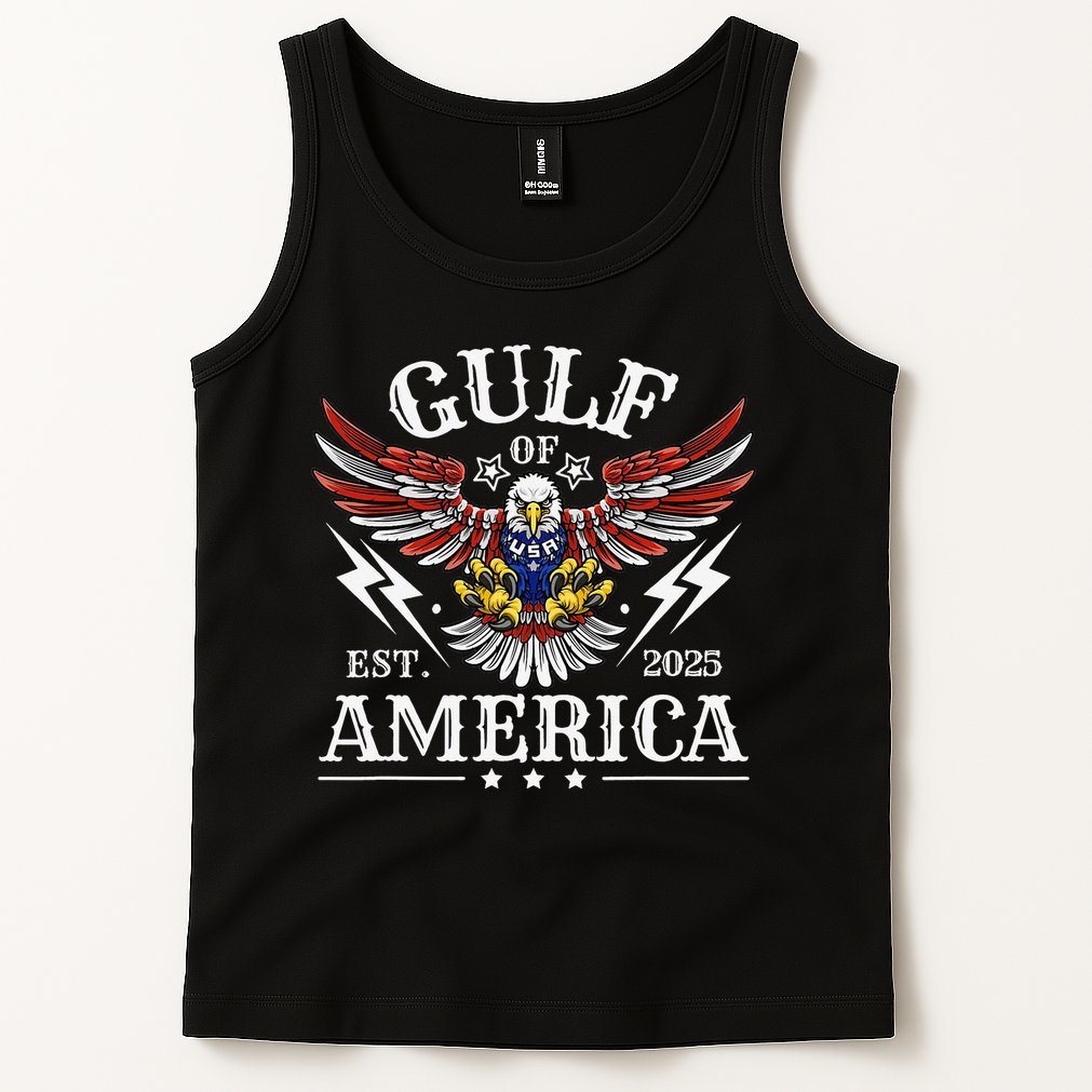Gulf Of USA America Est 2025 American Flag Eagle 4th Of Tank Top
