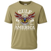 Gulf Of USA America Est 2025 American Flag Eagle 4th Of Cooling Performance Crew T-Shirt