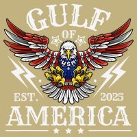 Gulf Of USA America Est 2025 American Flag Eagle 4th Of Cooling Performance Crew T-Shirt