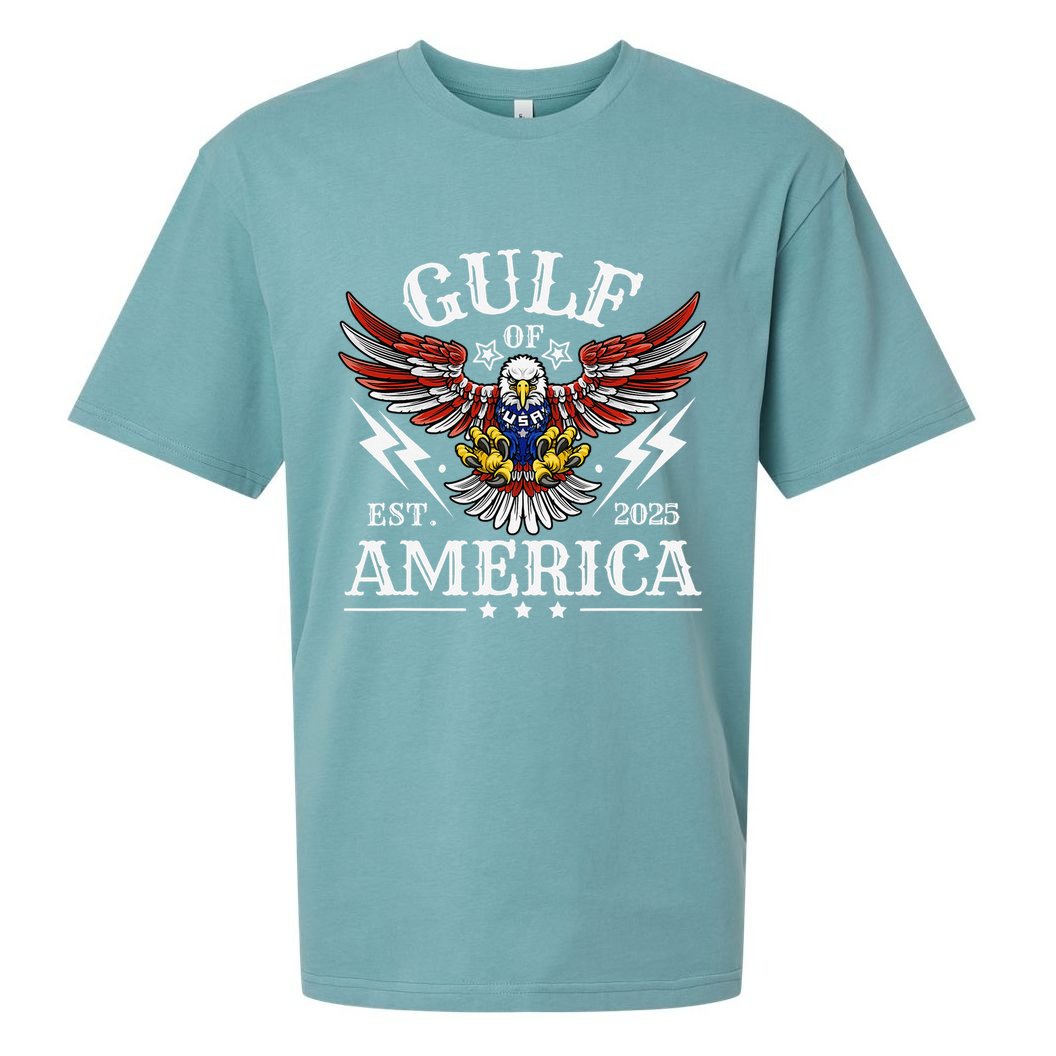 Gulf Of USA America Est 2025 American Flag Eagle 4th Of Sueded Cloud Jersey T-Shirt