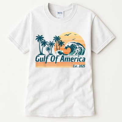Gulf Of Us America Est 2025 Retro Vintage Beach Tall T-Shirt