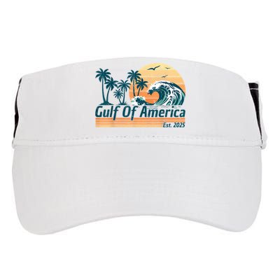 Gulf Of Us America Est 2025 Retro Vintage Beach Adult Drive Performance Visor