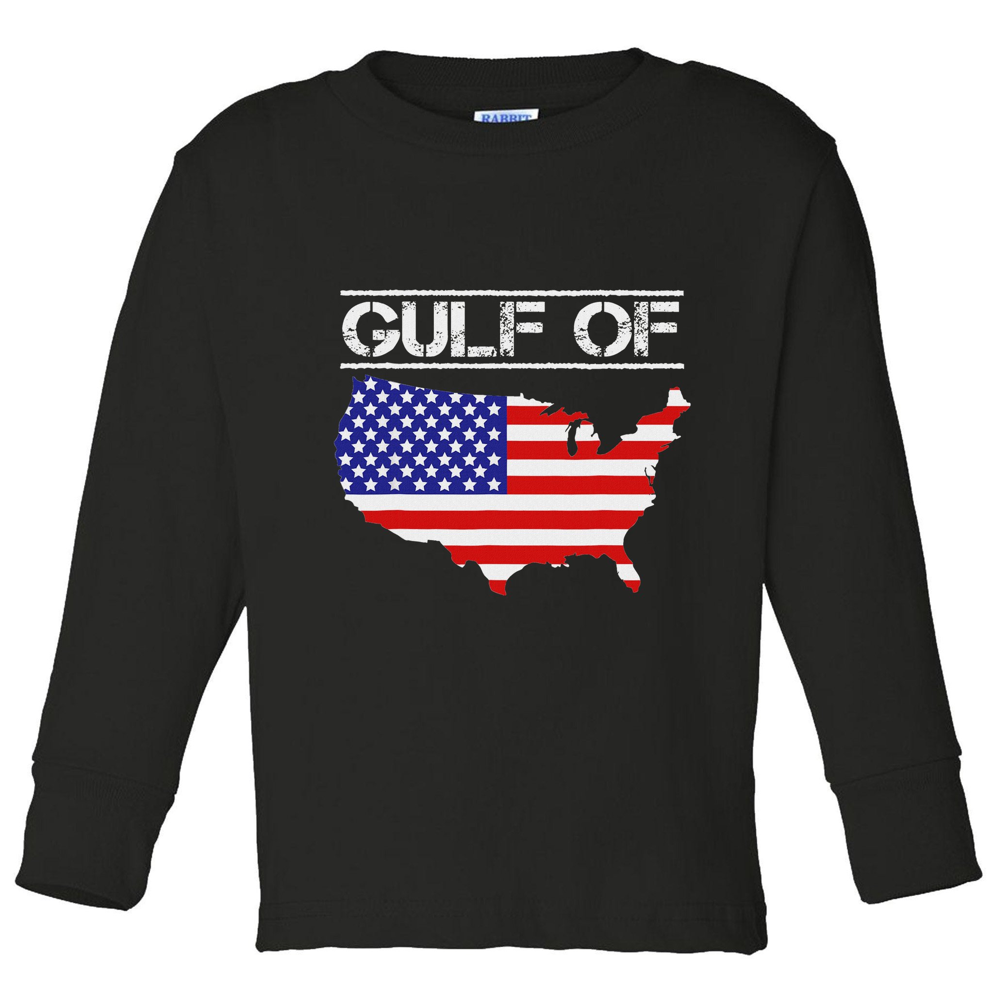 Gulf Of United States Of America Trump America Map Toddler Long Sleeve Shirt
