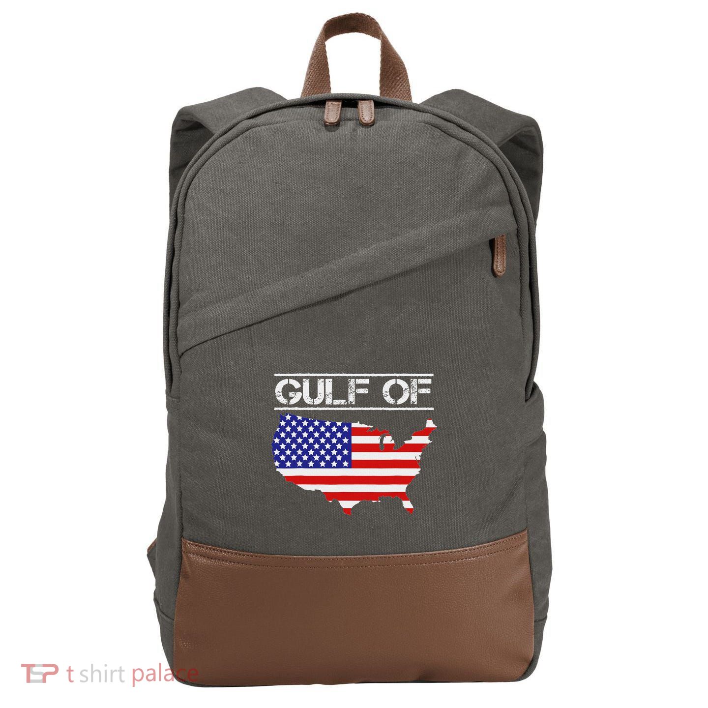 Gulf Of United States Of America Trump America Map Cotton Canvas Backpack