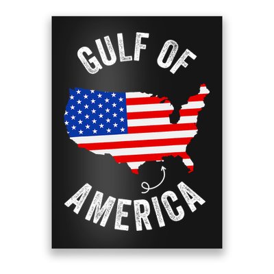 Gulf Of Usa America Funny Gulf Of Mexico Usa Flag Map July 4 Poster