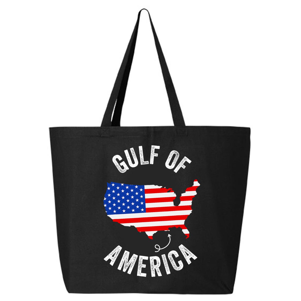 Gulf Of Usa America Funny Gulf Of Mexico Usa Flag Map July 4 25L Jumbo Tote