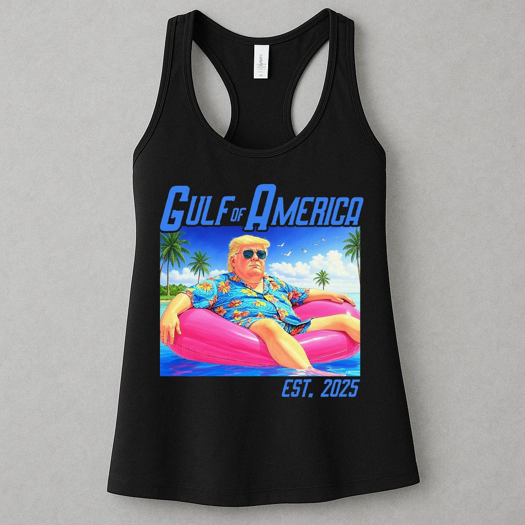 Gulf Of US America Est 2025 Funny Trump Hawaii Womens Tank Top